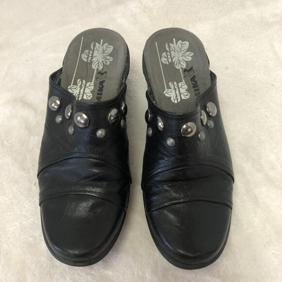 Romika Black Leather Mule Clogs Size 37 (6.5) - Picture 3 of 12